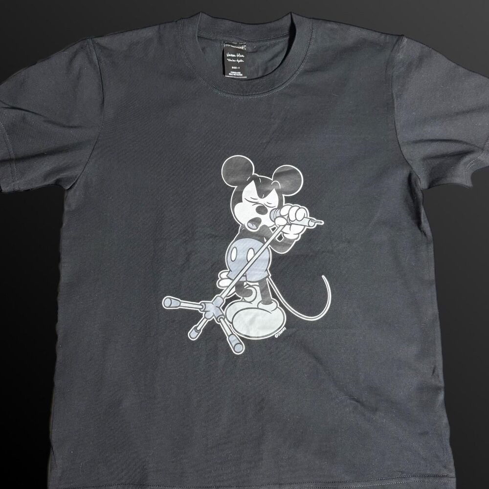 Number-n-ine Men's Black and Grey T-shirt